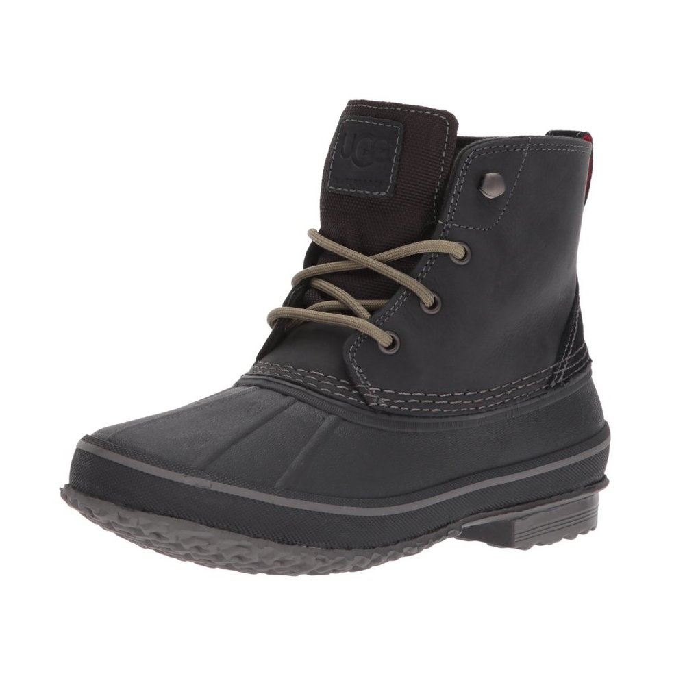 UGG Australia Black Men's Zetik Waterproof Leather 1017304 Boots/Booties